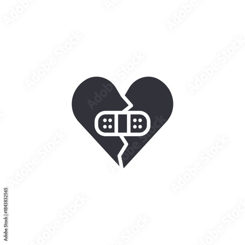 Heart with text icon representing personal identity, emotional branding, love message, and self expression.