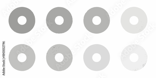 A series of concentric circles with varying shades of gray and a white background