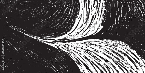 Vector brush stroke texture. Distressed uneven grunge background. Abstract vector illustration. Overlay over any design to create interesting effect and depth. Black isolated on white. EPS10