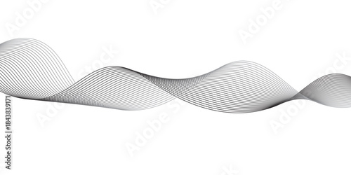 Abstract background with business lines, Technology abstract lines on transparent background, frequency sound wave, twisted curve lines with blend effect.