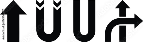 Directional arrows indicating various paths