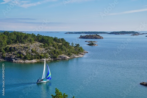 Obraz na płótnie Sailing boat on the archipelagos