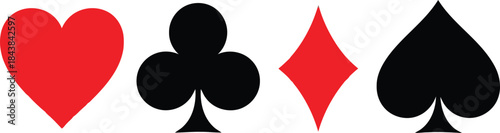 Four card suit symbols arranged in a row