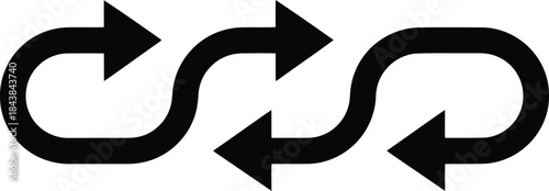 Interconnected arrows forming a loop