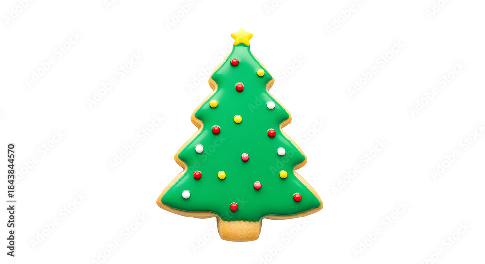 custom made wallpaper toronto digitalA festive gingerbread cookie shaped like a decorated Christmas tree, perfect for holiday celebrations.