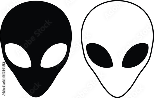 Alien faces side by side
