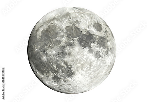 Full moon in detailed view