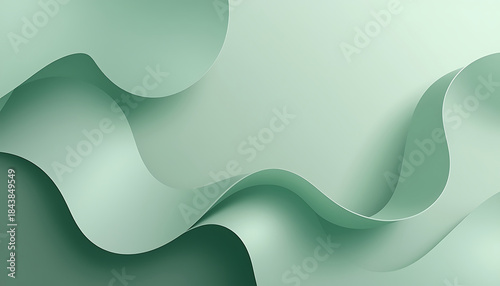 abstract background with wavy paper layers. 3d render illustration