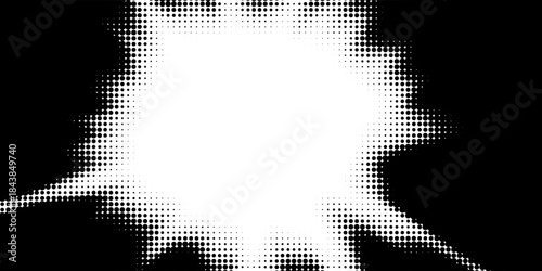 Halftone gradient sun rays pattern. Abstract halftone color dots background. Red pop art, comic small dots. star rays halftone poster. shine, explosion. sunrise rays background.