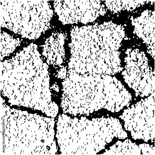 Black and White Cracked Distressed Texture Background
