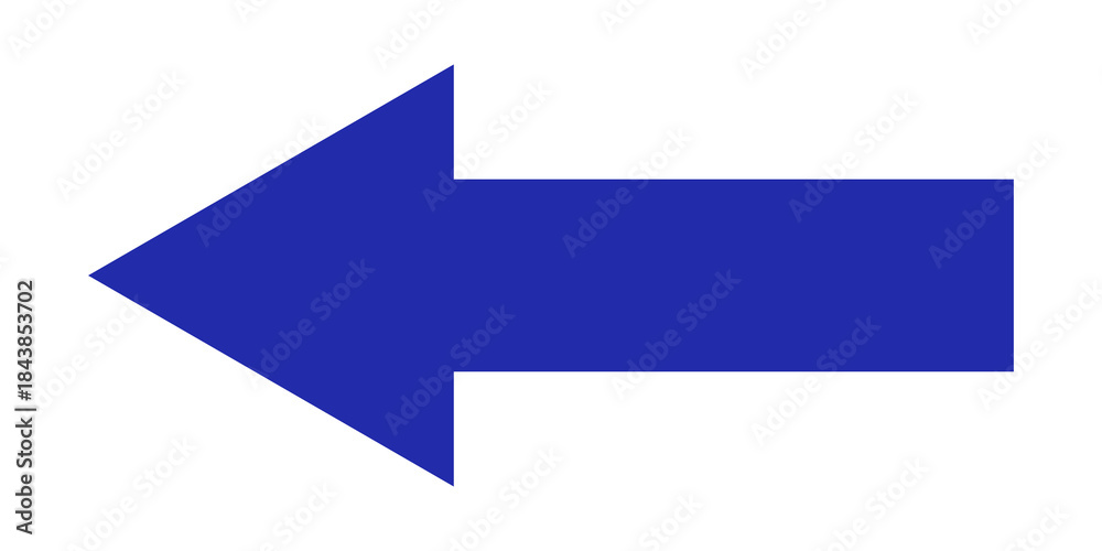 Fototapeta premium blue arrow sign left direction icon isolated on transparent background