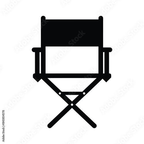 Directors chair film industry silhouette vector