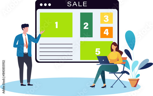 Businessmen developing new ideas for financial growth and investment, business man with laptop