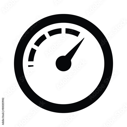 Speedometer gauge dial silhouette vector illustration