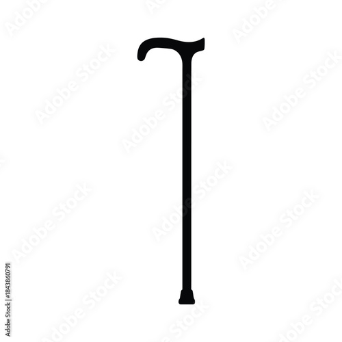 Walking cane silhouette mobility support vector