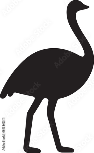 Ostrich/Emu Bird Silhouette