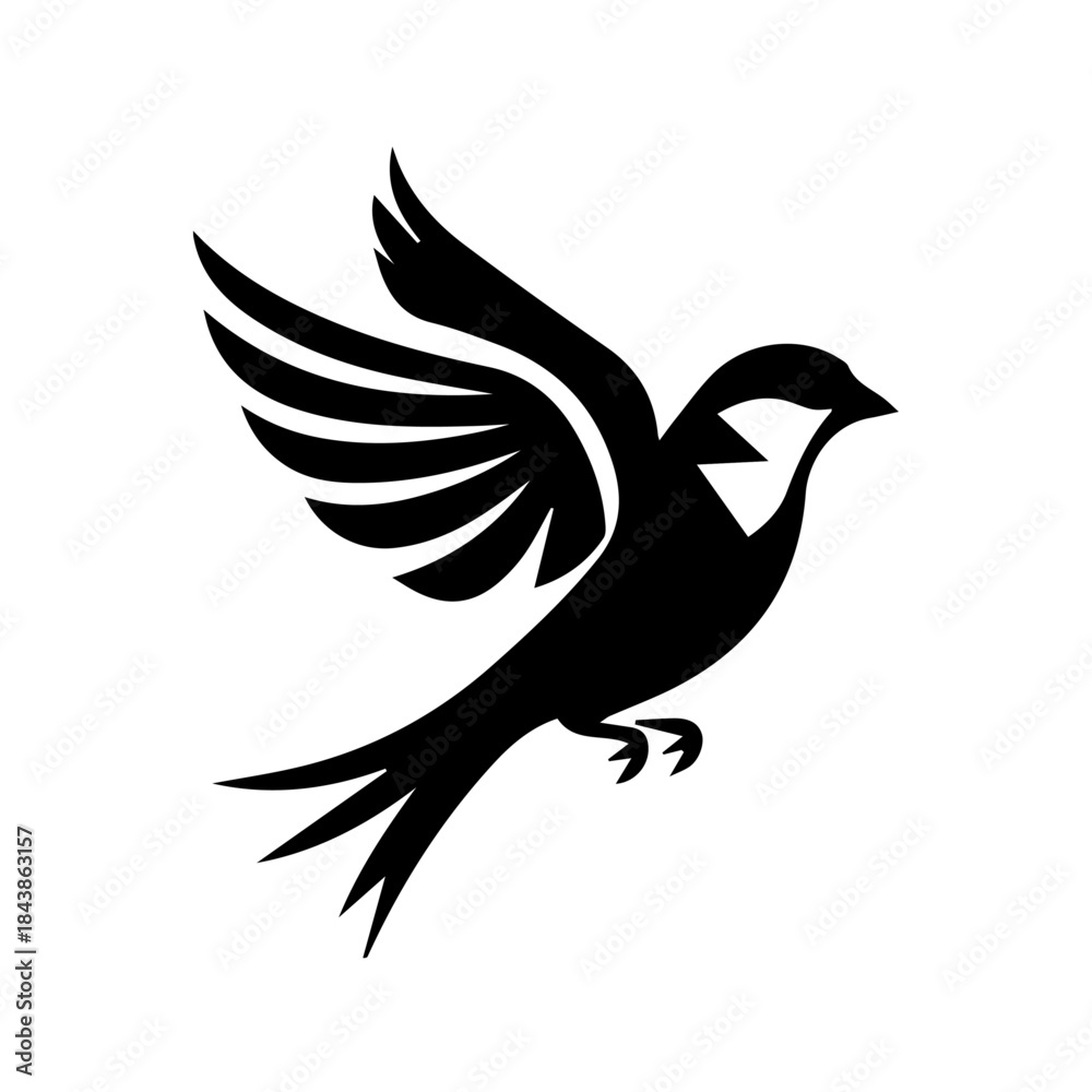 Obraz premium Sparrow vector illustration