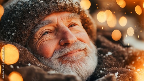 Content Emotion Happy Smiling Senior People Portrait