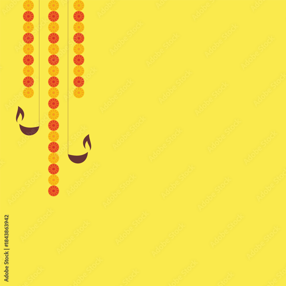 Fototapeta premium Indian Festival Greeting Background Template.