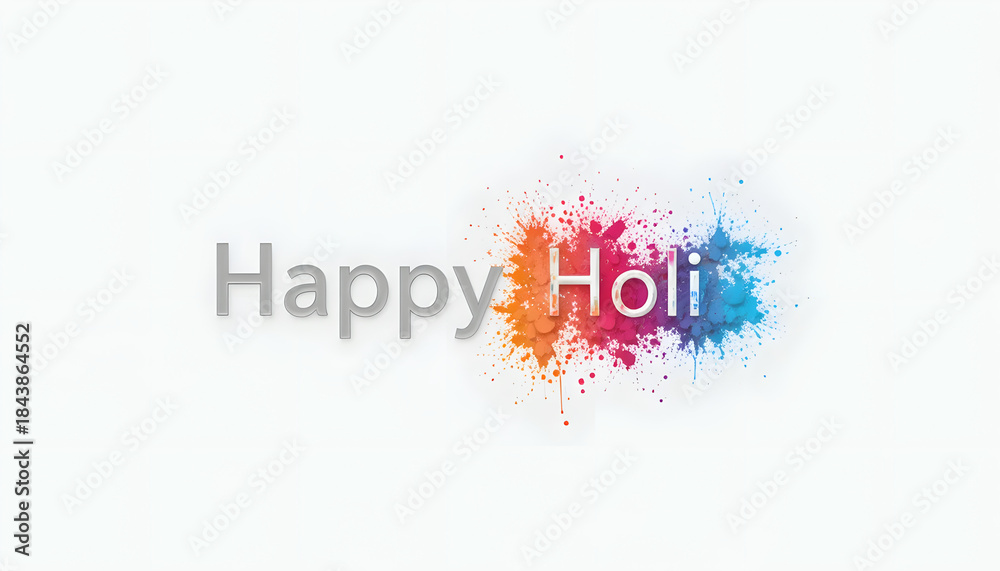 Fototapeta premium Calligraphy lettering of Happy Holi for background
