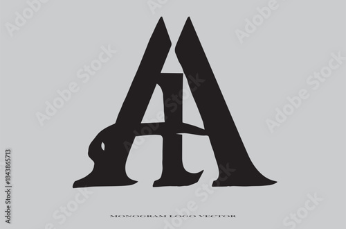 AH letter mark and monogram branding logo design with a leaf. And your best choice.	