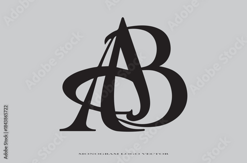 AB letter mark and monogram branding logo design with a leaf. And your best choice.	