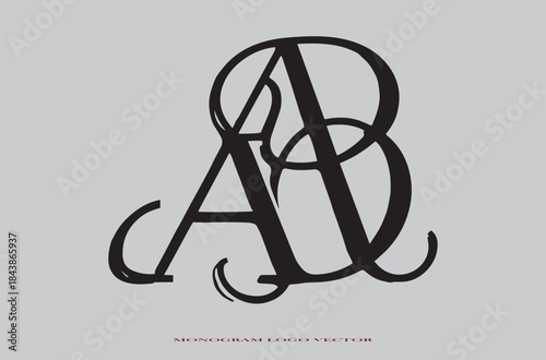 AB  letter mark and monogram branding logo design with a leaf. And your best choice.	