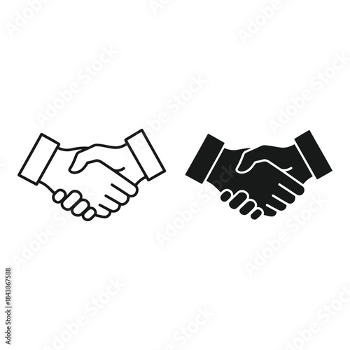 Handshake illustration representing partnership and agreement