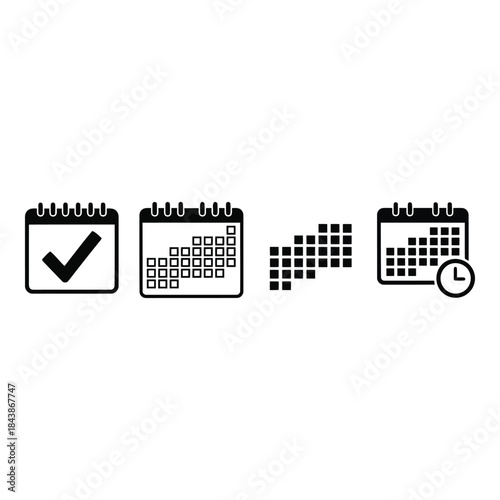 Calendar icons representing scheduling and planning