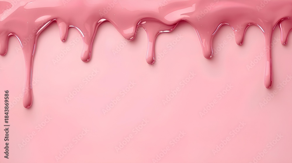 Fototapeta premium 背景素材 ピンク背景 溶けたチョコレート Pink Background Melted Strawberry Chocolate （Generative AI）