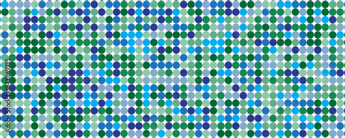 blue disco party seamless pattern. Circle sequin mosaic texture background. Abstract shining colorful halftone wallpaper. Pop up comic glitter sparkles backdrop. Retro vector design template. eps 10