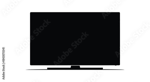 A stark black television set presented in a dramatic modern silhouette