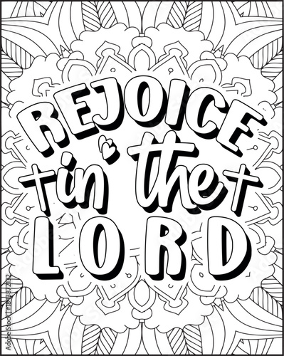 Bible Verse Coloring Page for Adults. Holy Bible Quote Coloring Page