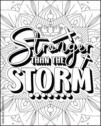 Bible Verse Coloring Page for Adults. Holy Bible Quote Coloring Page