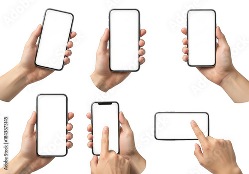 Wallpaper Mural Hands holding various smartphones Torontodigital.ca