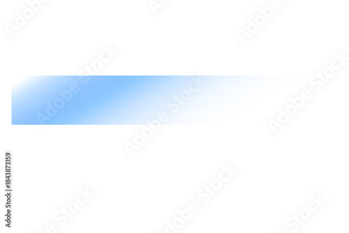 Blue gradient bar with smooth transition on transparent background