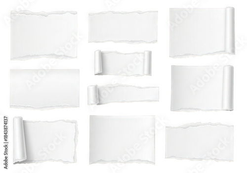 Wallpaper Mural Collection of tattered paper sheets Torontodigital.ca