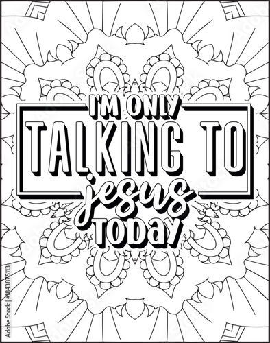 Bible Verse Coloring Page for Adults. Holy Bible Quote Coloring Page