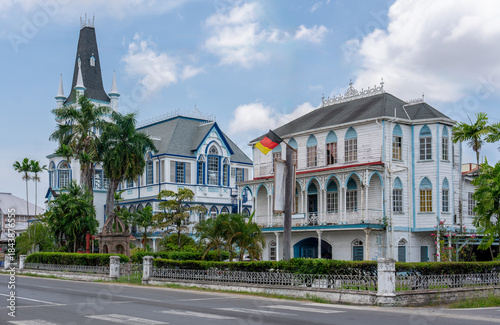 Tableau sur toile Guyana, Georgetown, the colonial building of the City Hall