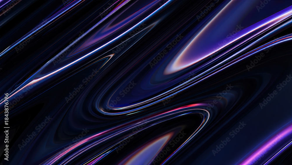 Fototapeta premium Abstract background of liquid metal texture on a dark background