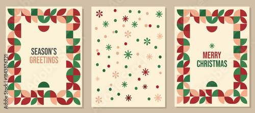 Luxury festive design for Christmas cards logo and premium wish card colorful style. Happy new Year. Merry Christmas and Happy New Year 2026 greeting cards. Vector Illustration Poster set.