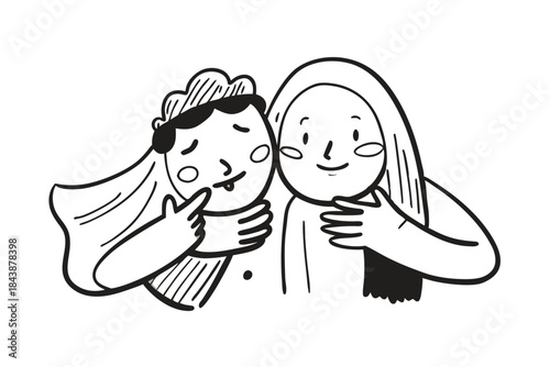 a loving couple sharing a gentle hug