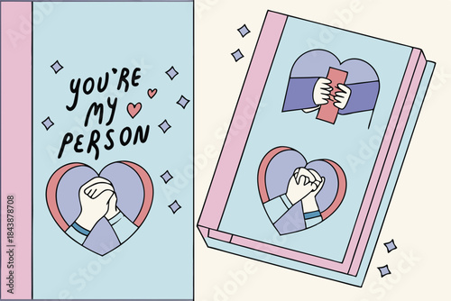card with you re my person on the front with hand