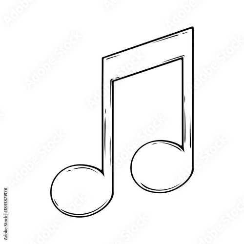 vector line art drawing illustration of a treble clef