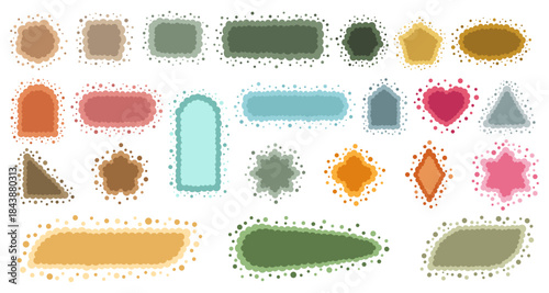 Abstract shape bubble decorative graphic design set. Vector illustration.