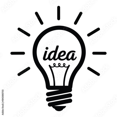 Creative idea represented by light bulb icon