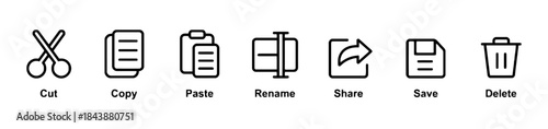 Computer editing action actions symbols