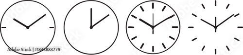 Clock face progression time watch also transparent background