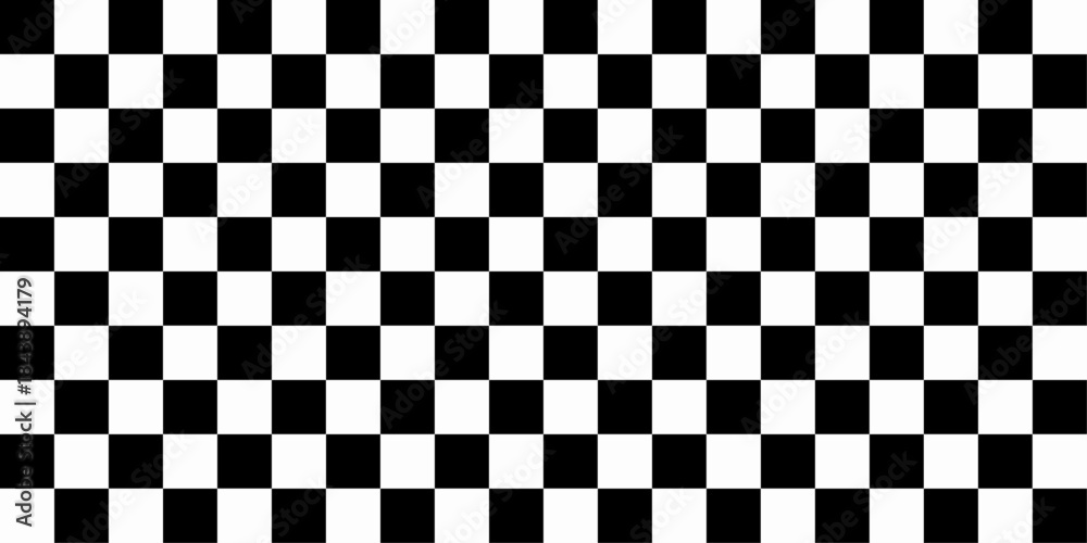 Fototapeta premium black and white checkered background. : Chess squares. Chess tile. Vector. Simple chess pattern.