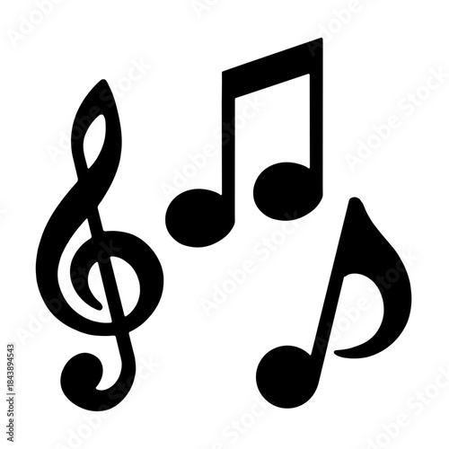 hand drawn treble clef vector icon set collection